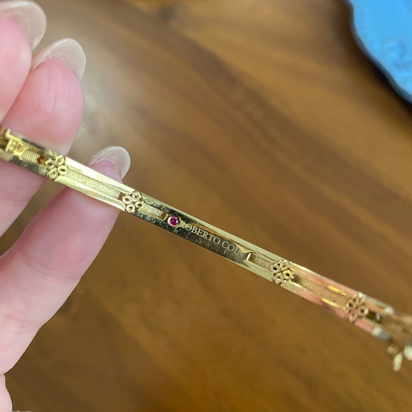 Verona Diamond Flower Bangle - Picture 8 of 12